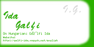 ida galfi business card